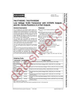 74LVTH162245MEX datasheet  